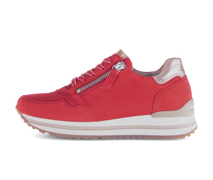 Gabor Sneaker Low Rot - Materialmix Leder