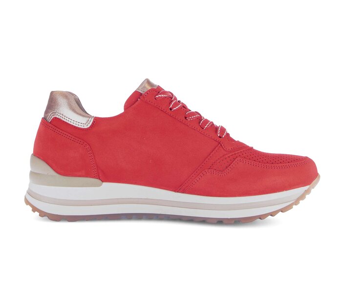 Gabor Sneaker Low Rot - Materialmix Leder