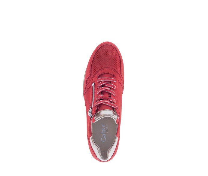 Gabor Sneaker Low Rot - Materialmix Leder