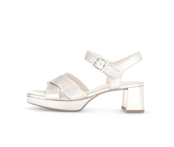Gabor Plateau Sandale Gold - Effektleder
