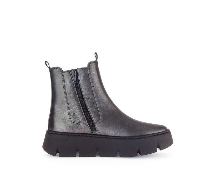 Gabor Chelsea Boot Silber - Glattleder