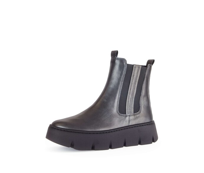 Gabor Chelsea Boot Silber - Glattleder