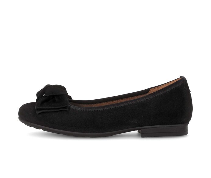 Gabor Eleganter Ballerina Schwarz - Rauleder