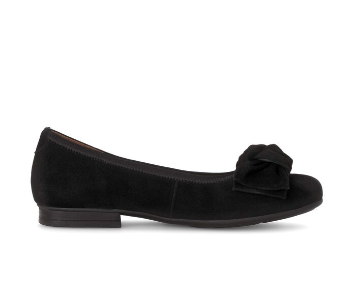 Gabor Eleganter Ballerina Schwarz - Rauleder