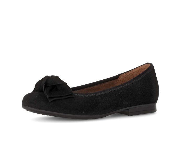 Gabor Eleganter Ballerina Schwarz - Rauleder