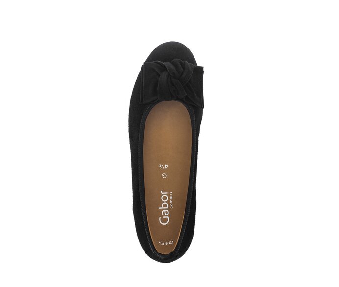 Gabor Eleganter Ballerina Schwarz - Rauleder