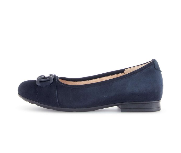 Gabor Eleganter Ballerina Blau - Rauleder