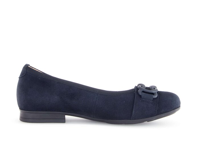Gabor Eleganter Ballerina Blau - Rauleder