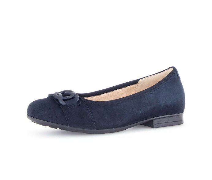 Gabor Eleganter Ballerina Blau - Rauleder