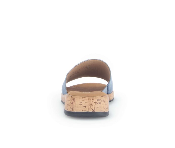Gabor Pantolette Blau - Materialmix Leder
