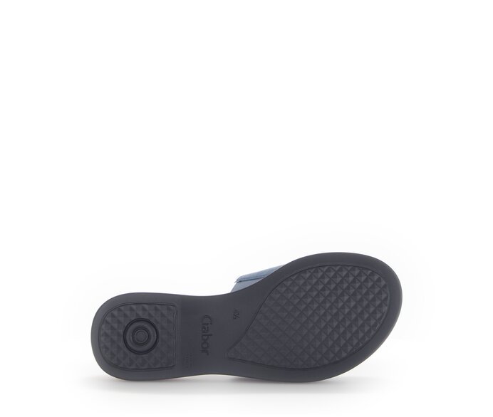 Gabor Pantolette Blau - Materialmix Leder
