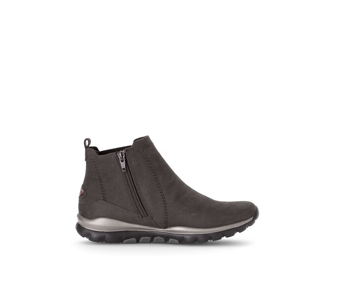 Gabor Sportliche Stiefelette Grau - Rauleder