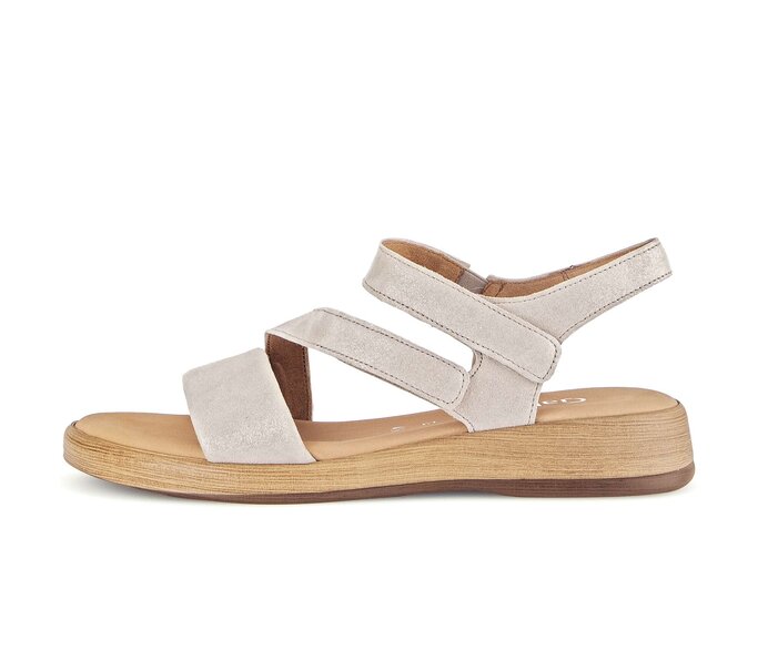 Gabor Riemchensandale Beige - Effektleder