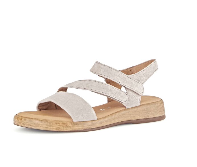 Gabor Riemchensandale Beige - Effektleder