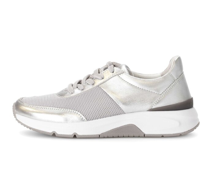 Gabor Sneaker Low Silber - Materialmix Leder/Lederimitat