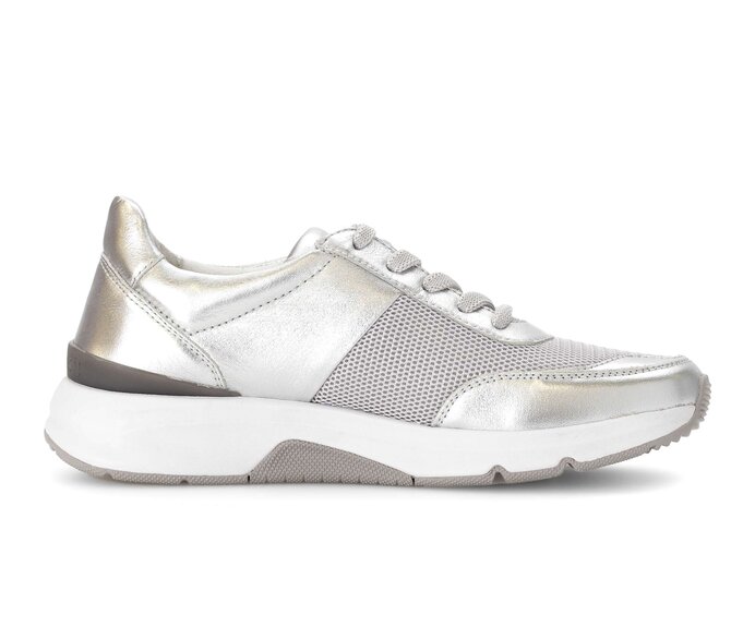Gabor Sneaker Low Silber - Materialmix Leder/Lederimitat
