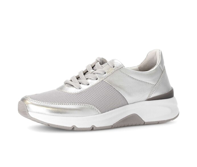 Gabor Sneaker Low Silber - Materialmix Leder/Lederimitat