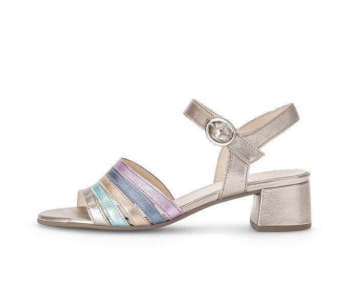 Gabor Riemchensandale Multicolour - Effektleder