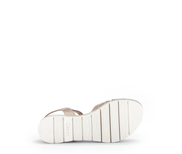 Gabor Keilsandalette Gold - Effektleder