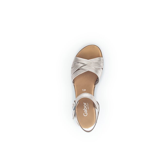 Gabor Keilsandalette Gold - Effektleder