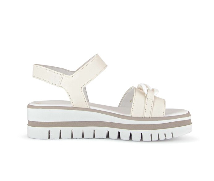 Gabor Riemchensandale Beige - Glattleder
