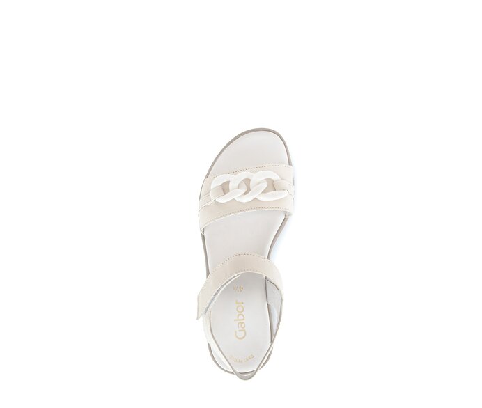Gabor Riemchensandale Beige - Glattleder