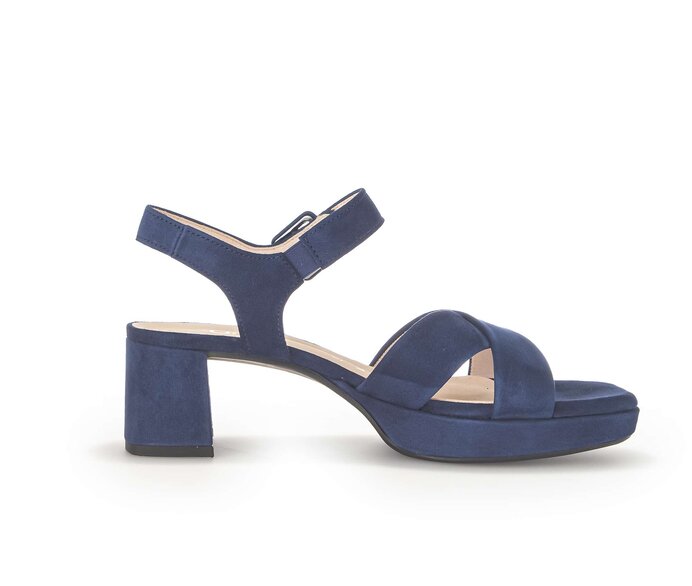 Gabor Plateau Sandale Blau - Rauleder