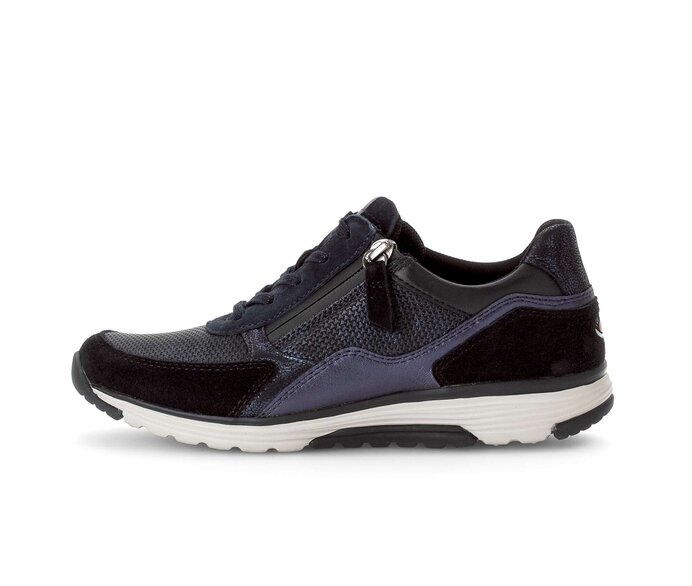 Gabor Sneaker Low Blau - Materialmix Leder/Lederimitat