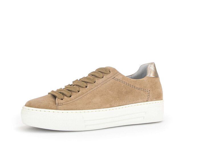 Gabor Sneaker Low Beige - Materialmix Leder/Lederimitat