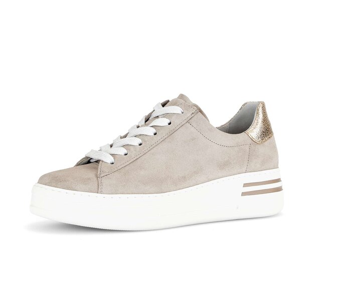 Gabor Sneaker Low Beige - Materialmix Leder