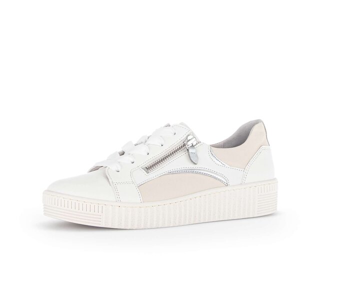Gabor Sneaker Low Creme - Glattleder