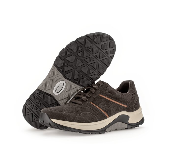 Gabor Rollingsoft Sneaker Low Braun - Materialmix Leder/Textil