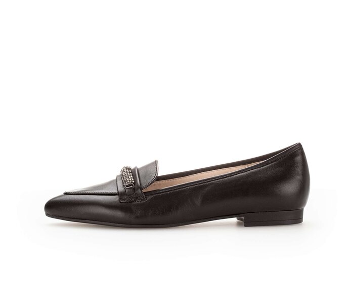 Gabor Eleganter Ballerina Schwarz - Glattleder