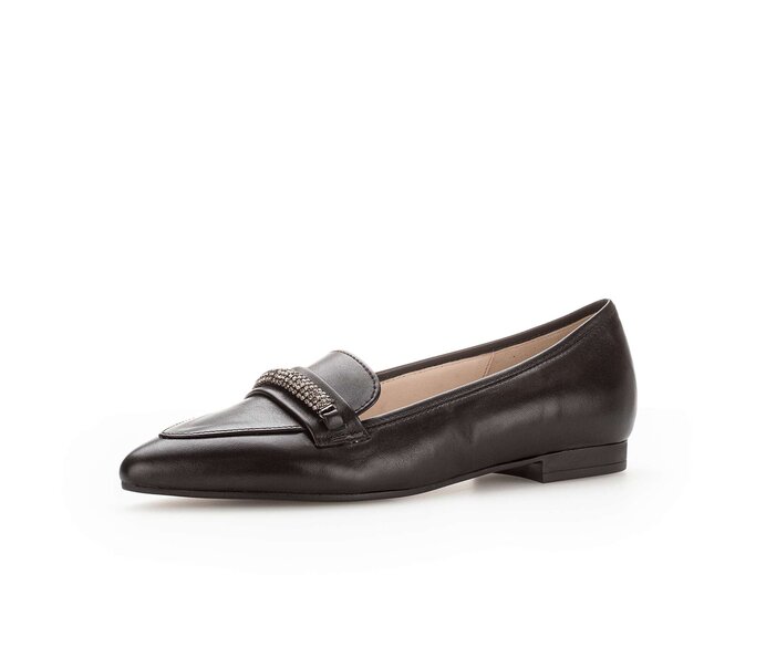 Gabor Eleganter Ballerina Schwarz - Glattleder