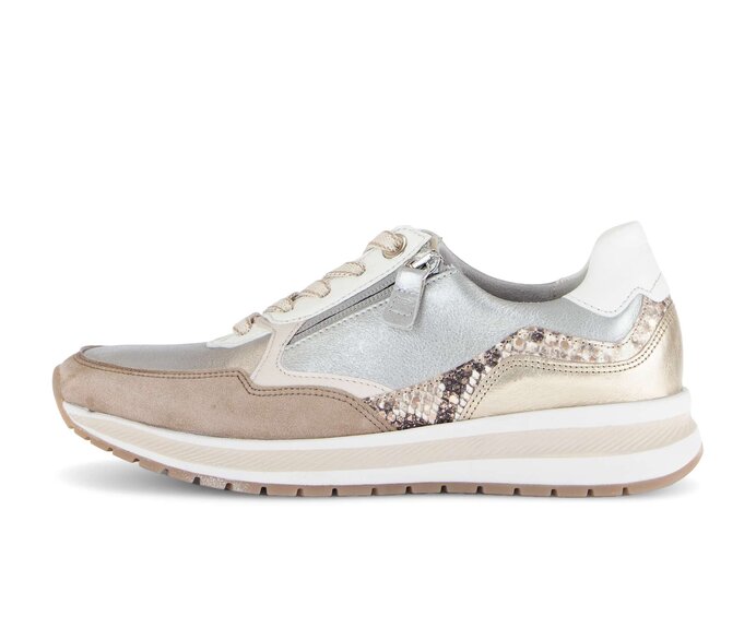 Gabor Sneaker Low Braun - Materialmix Leder