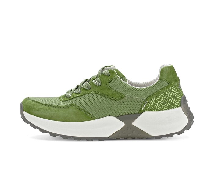 Gabor Sneaker Low Grün - Materialmix Leder/Lederimitat