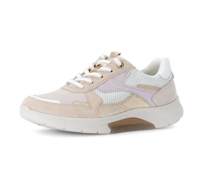 Gabor Sneaker Low Beige - Materialmix Leder/Lederimitat