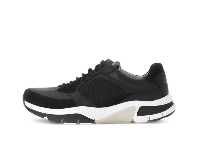Gabor Rollingsoft Sneaker Low Schwarz - Materialmix Leder