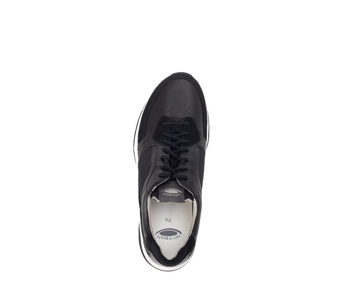 Gabor Rollingsoft Sneaker Low Schwarz - Materialmix Leder