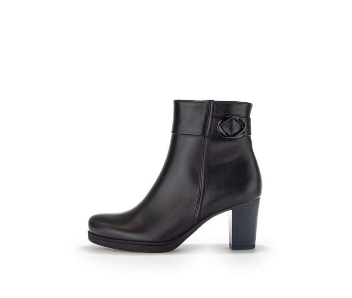 Gabor Plateau Stiefelette Schwarz - Glattleder