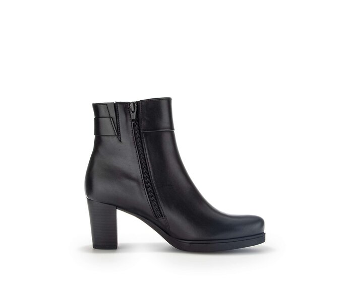 Gabor Plateau Stiefelette Schwarz - Glattleder