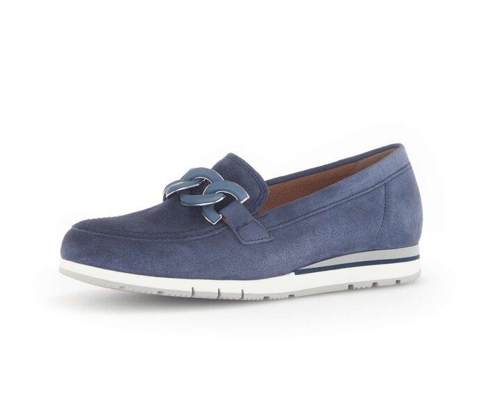 Gabor Slipper Blau - Rauleder