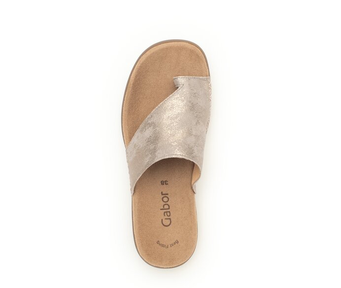 Gabor Zehentrenner Beige - Effektleder