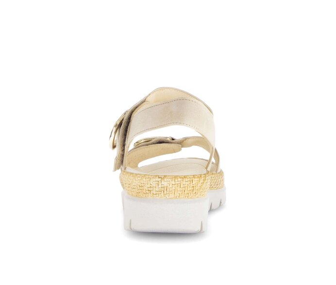 Gabor Plateau Sandale Beige - Rauleder