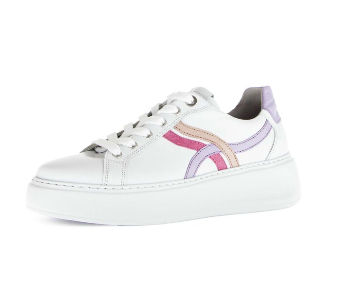 Gabor Sneaker Low Weiß - Materialmix Leder
