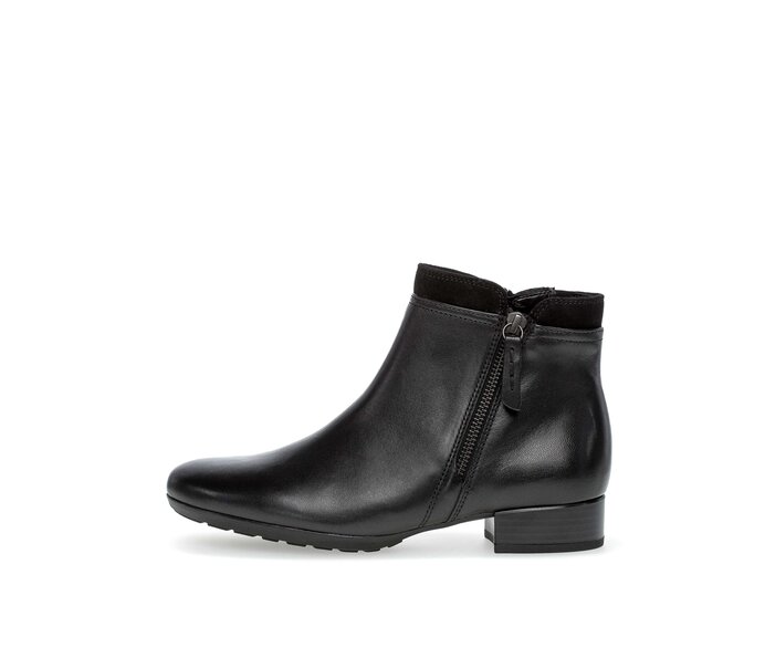 Gabor Sportliche Stiefelette Schwarz - Glattleder
