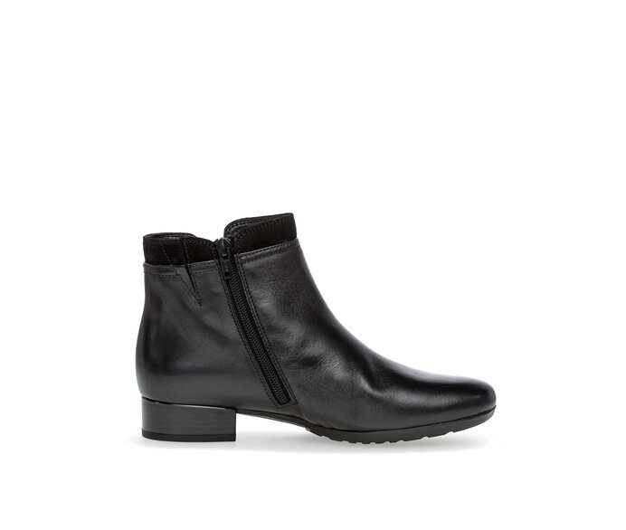 Gabor Sportliche Stiefelette Schwarz - Glattleder