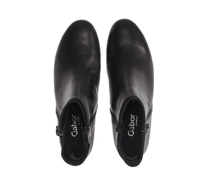 Gabor Sportliche Stiefelette Schwarz - Glattleder