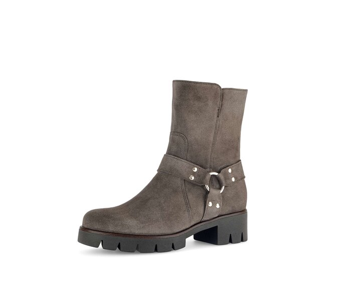 Gabor Biker Boots Braun - Rauleder