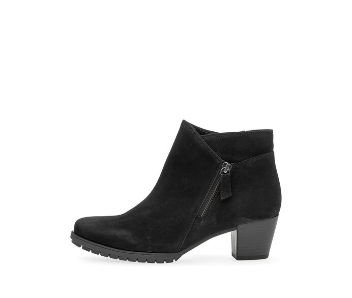 Gabor Ankle Boot Schwarz - Rauleder
